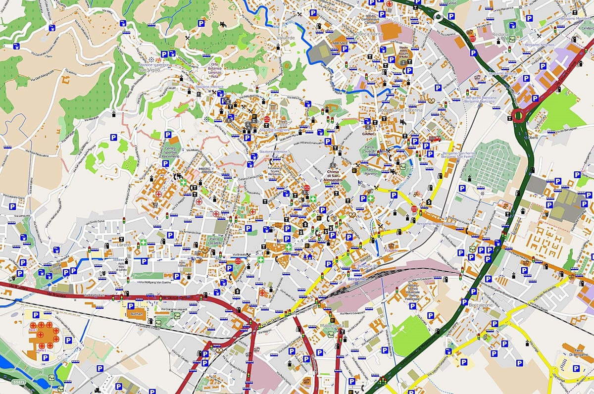 মানচিত্র মিলান bergamo