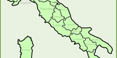 মানচিত্র, ইতালি দেখাচ্ছে মিলান