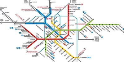 টিউব মানচিত্র milano