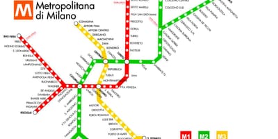 পাতাল রেল ম্যাপ milano