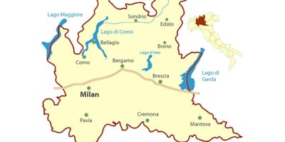 মানচিত্র মিলান lombardy